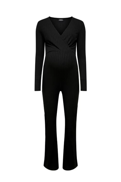 zwangerschaps- en voedingjumpsuit OLMLITA zwart